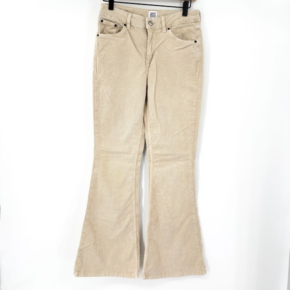 BDG Denim - BDG Cream Corduroy Flare Pants High Rise Five Pocket Stretch Womens 28x31